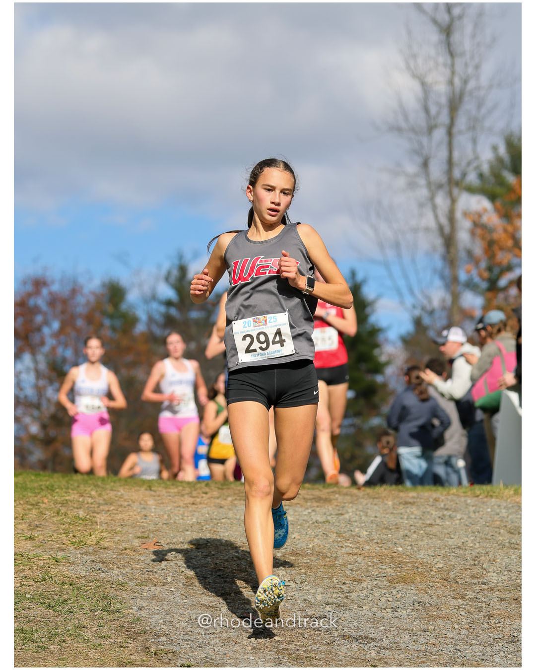 Molly Slinko-Gosetti, Cranston West HS, P145, 21:58.65 - New England Cross Country State Championship - Thetford Vt - November 8, 2025 File: ./dir-1-Girls-Championship/251108-2025-New England-Cross-Country-Championships-Thetford-VT-126-296A2207.jpg Molly Slinko-Gosetti, Cranston West HS, P145, 21:58.65 - New England Cross Country State Championship - Thetford Vt - November 8, 2025 – 20…